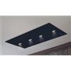BARALDI - 01GEAFL090BLSP80 - CAPPA GEA FLAT cm. 90X60 - Nera spot light - 800 m3/h