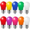 HUAMu Confezione da 20 lampadine colorate E27,3 W, E27 LED, E27, lampadine colorate per esterni, E27, per catena di luci, feste, decorazioni natalizie