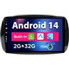 BXLIYER SXAUTO Android 14 IPS Autoradio Per Benz Smart 453 Fortwo (2014-2020) - 2G+32G - Senza fili Carplay & Android Auto - GRATUITI Telecamera - DAB Fast-boot Volante DSP WIFI Bluetooth EQ - 2 Din 9 Pollici