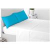 Miracle Home. Federe, 2 unità, 50% Cotone, 50% Poliestere, 85 x 45. Letto 150, Turchese