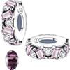 LNQOBU Clip/Stopper Charms per Bracciale Argento 925 Pave Cubic Zirconia Bead Stella Luna Farfalla Blu Gioielli Regalo per Donna