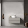 MedaHome Mobile bagno sospeso 100 cm Grigio Cenere per Lavabo d'appoggio Senza Specchio - Fiji Paint Top
