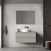 MedaHome Mobile bagno sospeso 100 cm Grigio Cenere per Lavabo d'appoggio Specchio Quadro - Fiji Paint Top