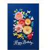 Edition Seidel Biglietto di auguri di compleanno con busta, biglietto di auguri di compleanno Happy Birthday Uomo Donna Fiori Farfalle (G3746 SW025)