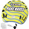 VEVOR Tubo Rimorchiabile per Nautica, Tubo Rimorchiabile Gonfiabile per 1-3 Ciclisti con Pinne Paraurti, Tubi Trainabili per Sport Acquatici da 510 libbre per Barche da Tirare, Copertura Completa in Nylon, Maniglie in EVA e Valvola di Sicurezza della Velo