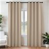 Joydeco Set di 2 tende lunghe 241 cm, a isolamento termico, tende con occhielli per oscurare la stanza, per finestre di soggiorno e camera da letto (larghezza 132 cm x lunghezza 241 cm, beige chiaro)