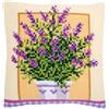 VERVACO Kit Cuscino Punto Croce LAVANDA IN VASO Set Ricamo Principianti Cuscini Gobelin Decorativi ca. 40 x 40 cm Accessori Per Lavoretti Creativi DIY Casa Decor Hobby Adulti Cross Stitch