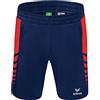 Erima Uomo Pantaloncini Worker Six Wings, New Navy/Rosso, XXL
