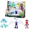 SPIDEY AND HIS AMAZING FRIENDS Hasbro Marvel Spidey e i Suoi Fantastici Amici, Dino-Webs, Action Figure Spider-Man di Ghostasaurus e Spidey