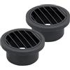 ALI2 Confezione da 2 tappi di scarico per auto, condotto dell'aria, in plastica ABS, per riscaldamento dell'aria, per riscaldamento, tappo di scarico, testa piatta rotonda, 75 mm