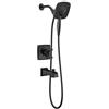 Delta Faucet T17464-BL-I Ashlyn Monitor 17 Series Trim con In2ition vasca doccia e doccia due in uno, senza ruvido, nero opaco