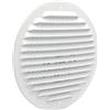 La Ventilazione GABT160R Griglia di ventilazione tonda in metallo da sovrapporre con rete antisetto. Dimensioni ø 175 mm. Alluminio bianco