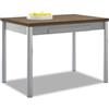 ASTIMESA - Tavolo da cucina estensibile - Struttura alluminio coperchio laminato - Colore rovere scuro - Ideale per piccoli spazi - Misure: 90 x 50 cm -Estensibile: 140 x 50 cm