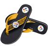 FOCO NFL Womens NFL Infradito con Paillettes - Donna, Donna, Sequin Flip Flop, Pittsburgh Steelers, Large