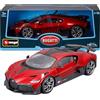 Burago Bburago - Bugatti Divo Rossa, Auto in Diecast in Scala 1:18, Replica Dettagliata con Porte e Cofano Apribili, Licenza Ufficiale Bugatti, Non Adatto a Bambini Sotto i 36 Mesi