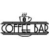 XORT Metallo Decorazione Della Parete - Coffee & Tea Bar Wall Art (Nero - 40 x 20cm)