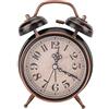 Atyhao Sveglia Meccanica, 4 Sveglia Meccanica retrò con Luce Notturna Orologio a Carica Manuale Doppio Campanello(Nero)
