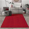 Mias Teppiche Mia's Teppiche Comfort Tappeto moderno a pelo corto, lato inferiore antiscivolo, lavabile fino a 30 gradi, morbidissimo, effetto pelliccia, Rosso, 60 x 110 cm