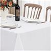 Softalker grande Tovaglia natalizia 12-18 Posti 320x140 cm antimacchia bianca,impermeabile,texture in lino,rettangolare,Tovaglie elegante per esterni,giardino,feste,compleanni,Capodanno,Natale