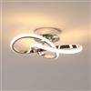 DELIPOP Lampada da Soffitto LED 22W 2500LM, Creativo Plafoniera LED Fiore, Argento Lampadario a Soffitto per Sala da Pranzo, Soggiorno, Corridoio, Cucina, Bianco Caldo 3000K