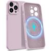 MyGadget Custodia per iPhone 14 Pro Max [ Quadrupla Protezione ] - Case in Silicone Rigido con Fodera in Microfibra - Cover Rosa