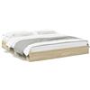 IKAYAA Letto Matrimoniale con contenitore 180x200 Giroletto Matrimoniale Legno con Cassetti Struttura Letto Giroletto Moderno in Legno Multistrato-rovere sonoma-180 x 200 cm
