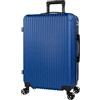 ITACA - Valigia Media da Viaggio Rigide. Trolley Medio con 4 Ruote. Materiale ABS Valigia Media Rigida in Offerta Resistente e Super Leggero - Valigia 20 kg Lucchetto TSA, Blu