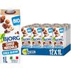 BJORG Bevanda di Riso al Cioccolato e Nocciole, Bevanda Vegetale a Basso Contenuto di Grassi, Ideale per Ricette Dolci, Senza Glutine, Gusto Goloso, Vegan, Prodotto in Italia, 12 x 1L