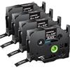 MarkField 4x Nastro per Etichette Compatibile con Brother P-touch TZ TZe-335 0.47 12mm Bianco su Nero per ptouch PT-P300BT Cube 1000 PT-1000 1005 1090 H105 H100LB/R H107B H108 H110 H200 D200