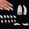 NOVO OVO Halloween 500 pezzi Unghie finte a stiletto a mezza copertura, a curva profonda, artigli di rapace a falco naturale, 10 misure, in acrilico, per saloni di bellezza e nail art fai da te