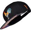 Cadency Snapback Caps Uomo Cockfighter, Berretto da baseball, visiera dritta, qualità premium, 100% cotone, durevole, taglia unica, unisex, nero, misura regolabile