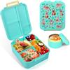 Cozary Porta Pranzo Campus, Schiscetta Pranzo, avec compartiment,1700ML, con Contenitore Zuppa Termico 3 ore, Microonde e Lavastoviglie, portavivande per Lavoro Scolastico