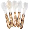 DUEBEL Cucchiaino in Madreperla, 6 Cucchiai per Caviale, Cucchiaini Madreperla, Cucchiaino Caviale da 12,5 cm x 2,5 cm