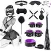 kihutor Set Bondage 11 Pezzi, Sex Toys SM Sex Restraint Perfetto per Coppie, Bondage Set Adulti Shop Shop Hot Oggetti Donna con Manette Caviglia Morsetti Capezzoli per I Principianti e Gli Esperti (Viola)