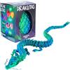 Joy Toy Drakliths 24202 - Uovo di drago stampato in 3D, drago con drago, drago completamente mobile, 7 x 7 x 9,5 cm