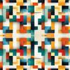 ICYEHAO Carta da Parati Adesiva Geometrica, 44 x 300cm Carta da Parati Verde Gialla Arancione Quadri Geometrica Mosaico Parato Colorata Pellicola Adesiva per Mobili,Camera da Letto,Soggiorno,Bagno,Cucina