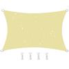 HOMPER Parasole a vela parasole vela vela efficacemente 95% UV Block, tessuto Oxford, per patio, balconi, prato, giardino, feste, attività all'aperto (2x3, beige)