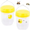 Joyan Trappola per Insetti Riutilizzabile, 2 Pezzi Trappola per Api Calabroni, Trappola Viva da Appendere, Catcher per Insetti Vespe Api Calabroni per Esterni & Interno Giardino Balcone (Giallo)