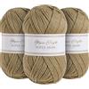 Utopia Crafts Super Aran - Filato per lavori a maglia e uncinetto, 3 pezzi, 100 g (arenaria)