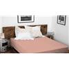Home Linge Passion Lenzuolo con angoli, 100% cotone, 57 fili/cm², dimensioni 90 x 190 cm, rosa - berretto 30 cm, trama fitta, morbido, traspirante, lavabile