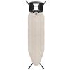 Brabantia Ironing Board B, 124x38cm - Denim Grey | 100% Fairtrade Cotton | 8mm Foam Layer | Stable & Anti-Wobble Frame | Foldable with Adjustable Height & Solid Steam Iron Rest