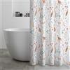 Catherine Lansfield Enchanted Twilight Animals - Tenda da doccia, 180 x 180 cm, colore: Bianco