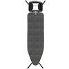 Brabantia Ironing Board B, 124x38cm - Denim Black | 100% Fairtrade Cotton | Stable & Anti-Wobble Frame | Foldable with Adjustable Height & Solid Steam Iron Rest | Fairtrade & C2C Certified