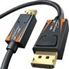 KabelDirekt - Cavo DisplayPort 2.1/DP 2.1 - 2 m - UHBR, DP80 con 80 Gbps per PC da Gaming/Schede Grafiche con FreeSync/G-Sync, Risoluzioni e Frequenze di Aggiornamento: 16K@60Hz, 8K@120Hz, 4K@240Hz