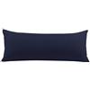 PiccoCasa Federa per cuscino per il corpo con chiusura a cerniera, federa per cuscino in microfibra spazzolata serie 1800, morbide federe lunghe per cuscini per il corpo blu navy 50 x 120 cm/ 4ft.