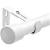 Aiitomg Bastone per Tenda Asta per Tende Bastoni per Tende con Supporto per Soggiorno Camera 84-185CM(Bianco Φ25mm)