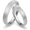 Meissa Anelli di Nozze in Argento 925 - Anelli Promessa Regolabili da 3,0 mm e 4,0 mm per Lui e per Lei, per Matrimonio, Fidanzamento e San Valentino