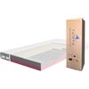 TULENA NOX - Materasso 140 x 190 cm, in schiuma resistente, H4 + H5 Comfort, 16 cm, con materasso reversibile, rivestimento antibatterico con chiusura lampo