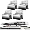 Yunlaishaocer Kit di montaggio portapacchi, 4 pezzi supporto di montaggio Van Roof Rack, portapacchi van in acciaio inossidabile, portapacchi da tetto stabile per ProMaster, Boxer, Jumper, Ducato, Movano