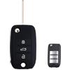 Generic Nordecco - Custodia in silicone per chiave a 3 pulsanti, compatibile con MG ZS MG3 HS GS GT MG5 MG7-3 (nero)